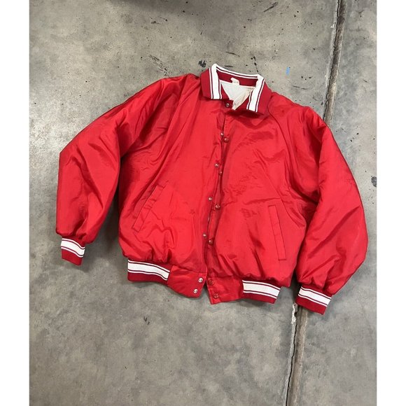 Vintage Jackets & Coats Rare Vintage Safeway Bread Plant Red Bomber